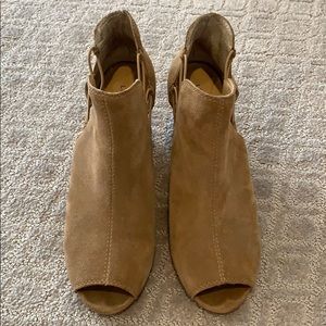 Lucky Brand suede wedge booties